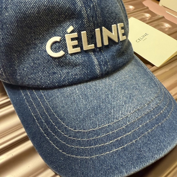 Celine Accessories - LAST DARK BLUE LEFT - CÉLINE Blue Denim Cap